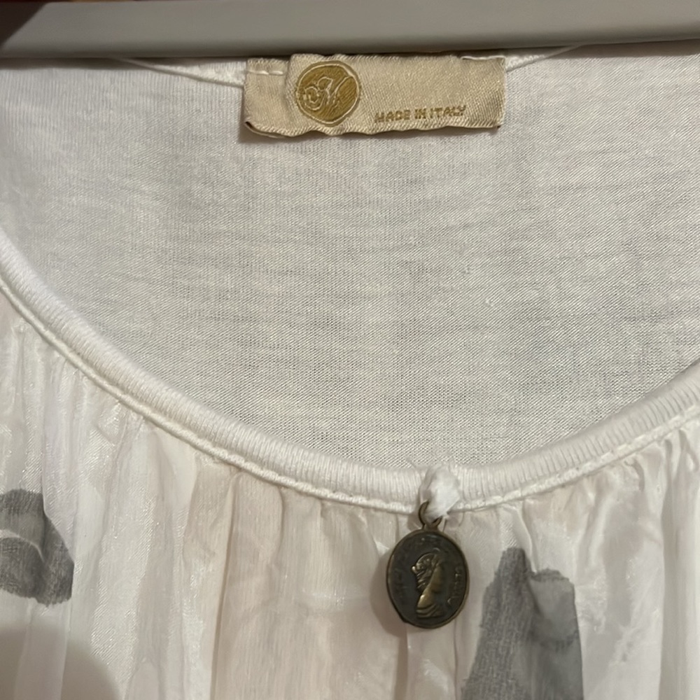M made in Italy Silk and Viscose Floral Tank - Picture 2 of 11